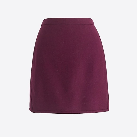 euc jcrew Double-notch wool mini skirt - Picture 1 of 4